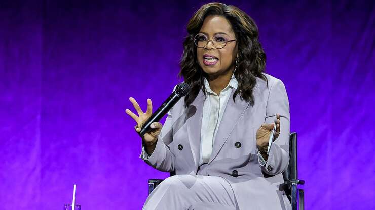 Image for Oprah Winfrey Allowed Access to Maui Wildfire Shelter Only After She Ditched Her Cameras