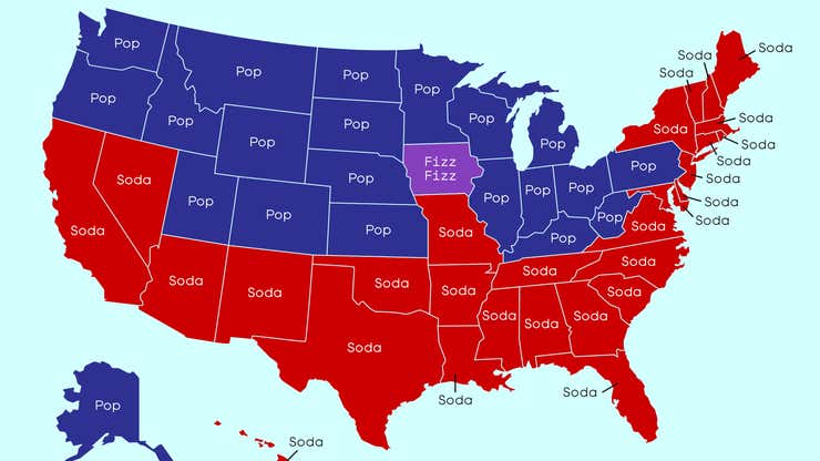 Image for This Map Shows Whether Each State Calls Abortions ‘Soda’ Or ‘Pop’