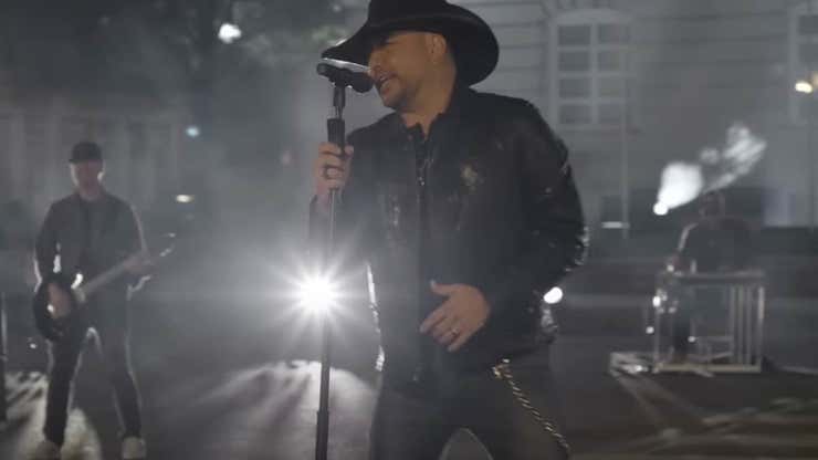 Image for He 'Tried' It: Country Singer Jason Aldean Backtracks on BLM Scene in Music Video