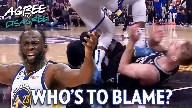 Image for Is Domantas Sabonis at fault for the Draymond stomp? | Agree to Disagree