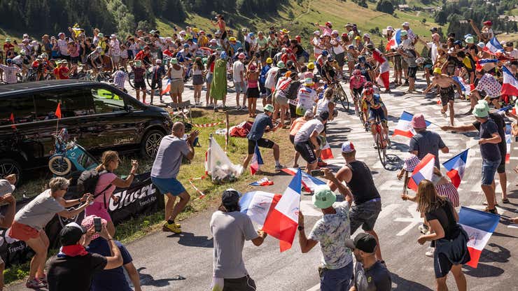Image for Stop knocking over Tour de France riders