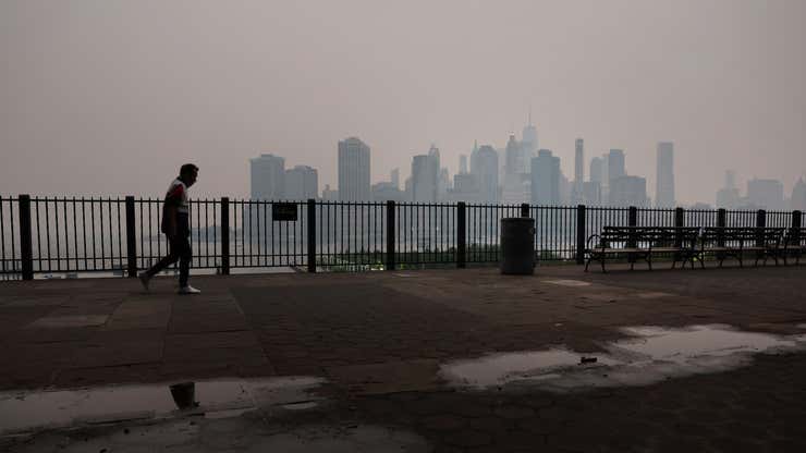 Image for Canadian wildfire smoke has given New York the worst air quality of any major city