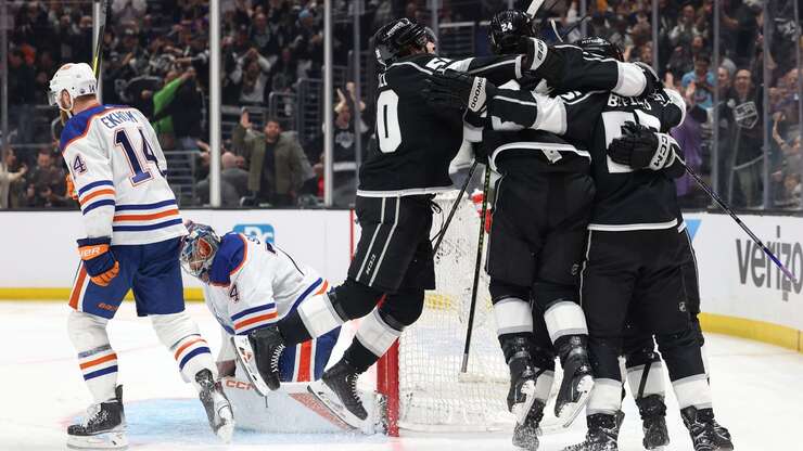 Image for NHL roundup: Trevor Moore's OT goal pushes Kings past Oilers