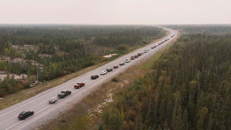 Image for Meta's news ban in Canada is getting in the way of Yellowknife wildfire evacuations