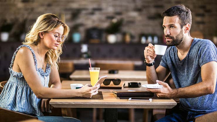 Image for Couple Pities Man Eating Alone Instead Of In Complete Silence With Person He Can’t Stand Anymore