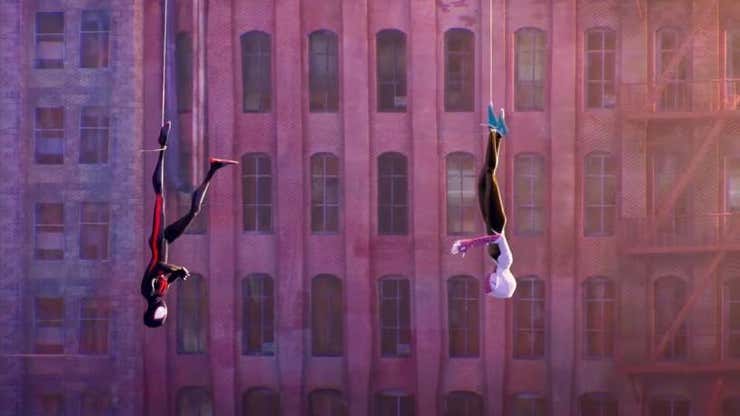 Image for Miles and Gwen Have a High-Flying Reunion in This Spider-Man: Across the Spider-Verse Clip