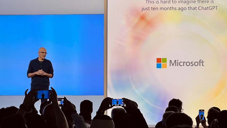 Image for Microsoft’s Surface and AI Event: Everything Announced From Copilot to Surface Laptop Studio 2