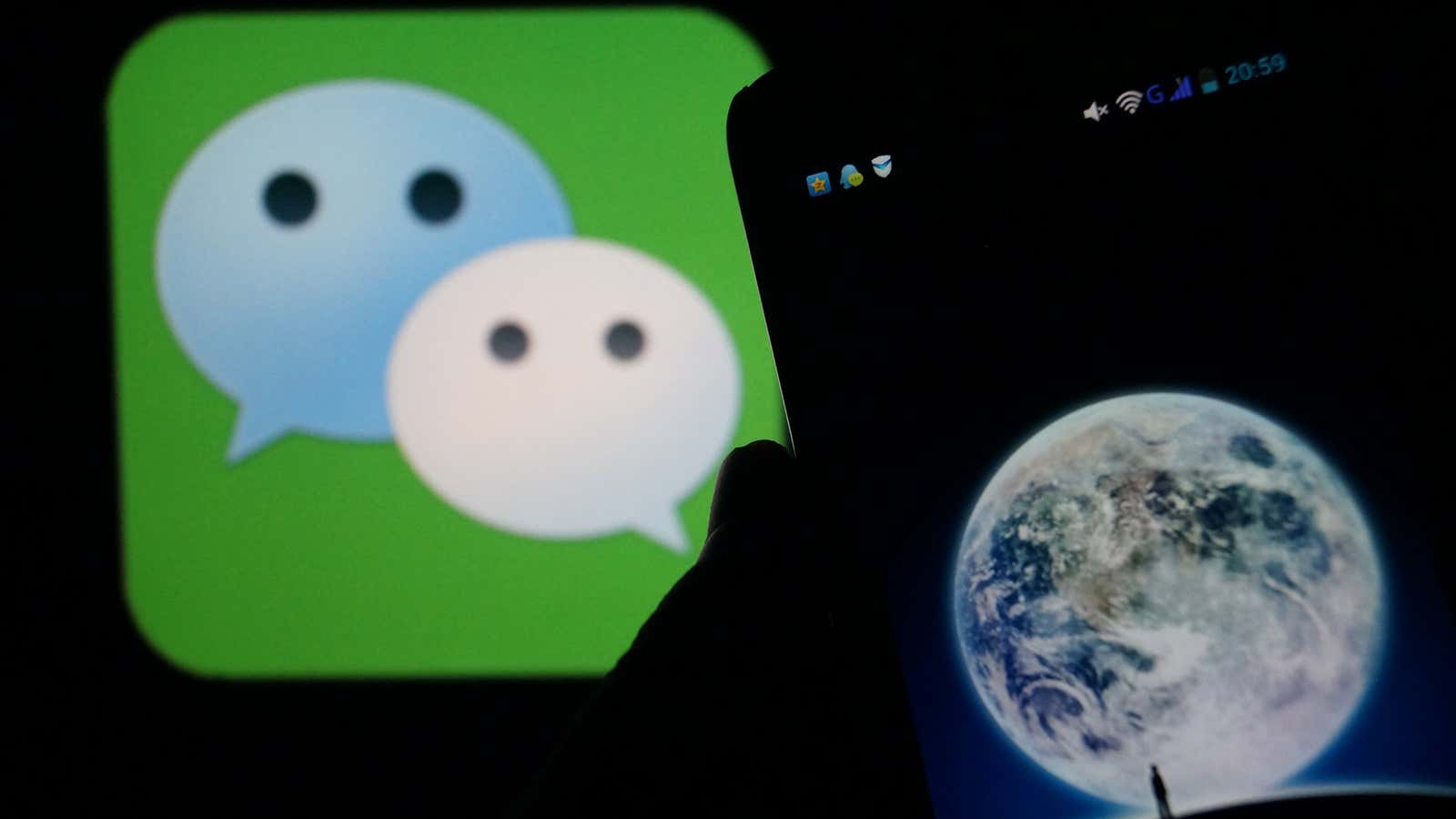 WeChat: Taking over the world, one phone at a time.