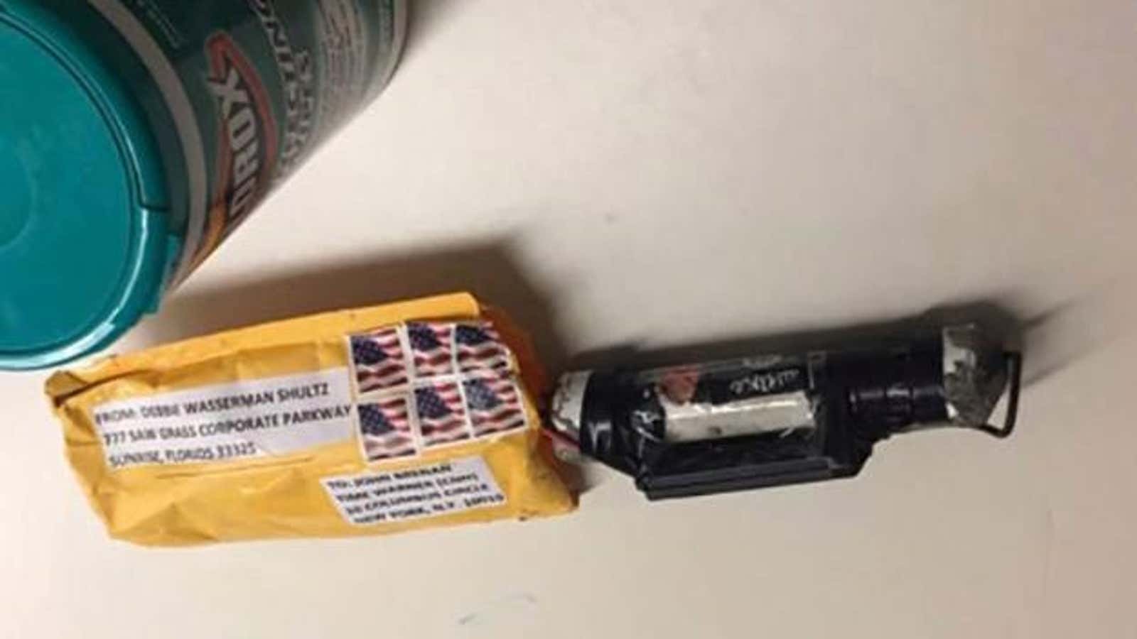 This pipe bomb addressed to John Brennan was sent to CNN’s New York offices in the Time Warner Center.