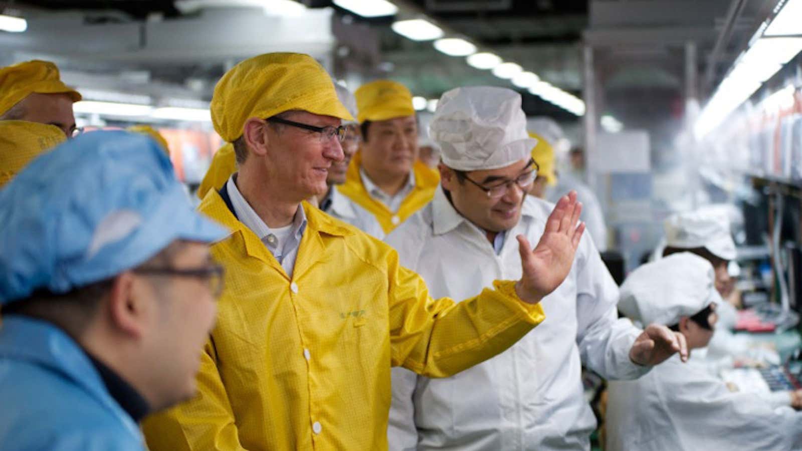 Apple CEO Tim Cook visits a factory in Asia. And yet his lawyer misses made-in-the-USA televisions?