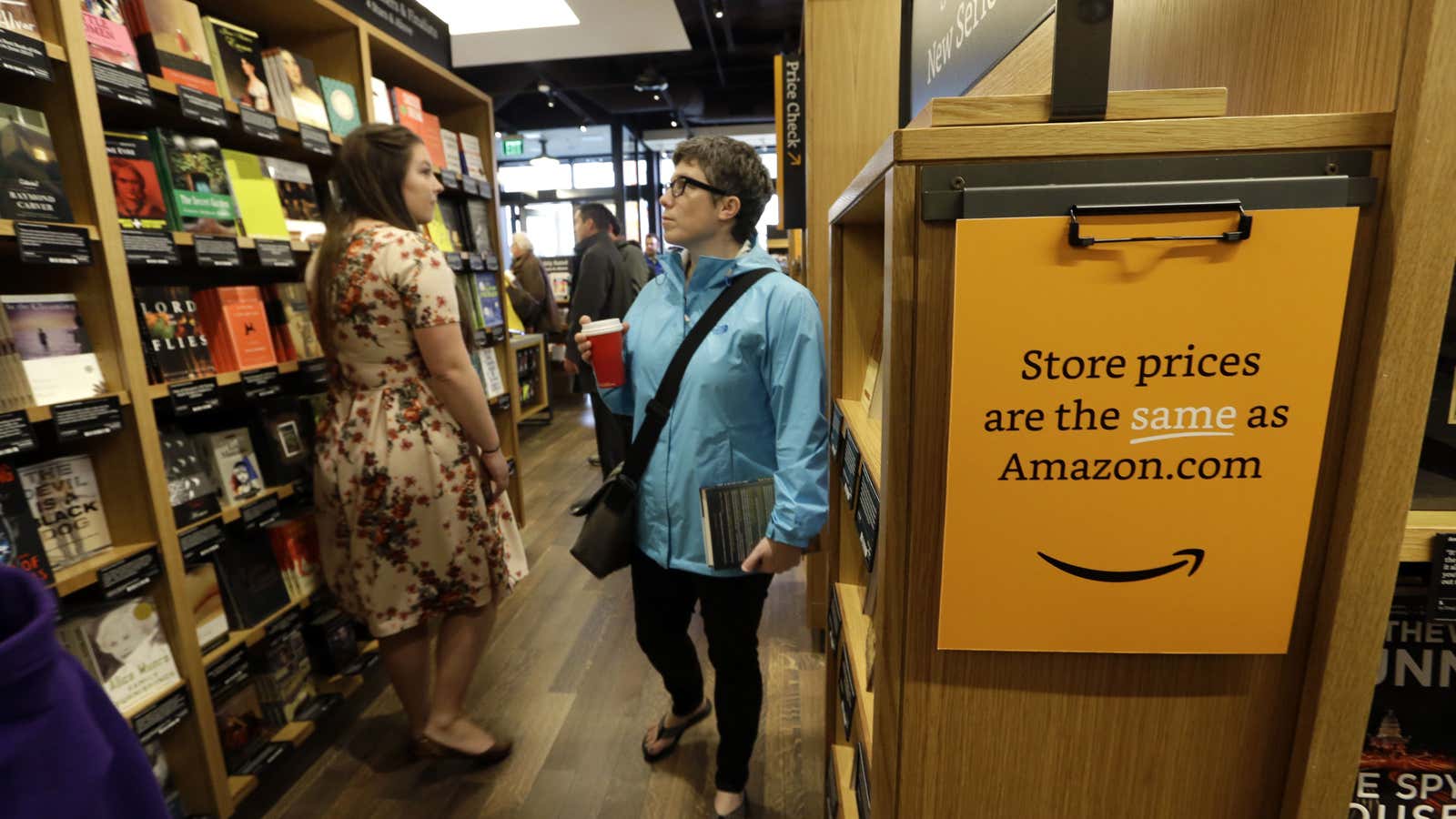 Another foray into brick-and-mortar retail, Amazon’s bookstore in Seattle.