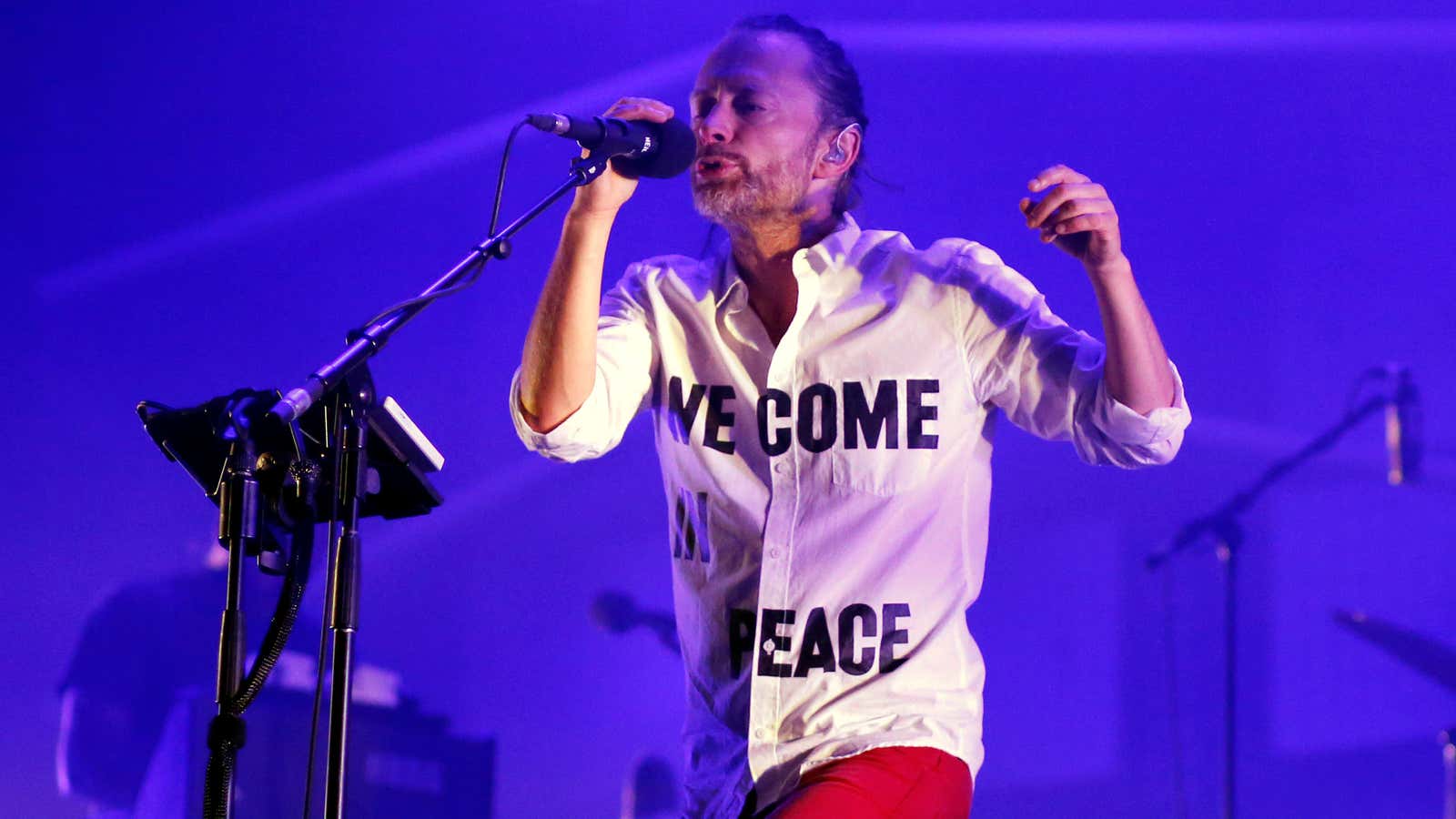 Thom Yorke isn’t targeting his peaceful message at Spotify.
