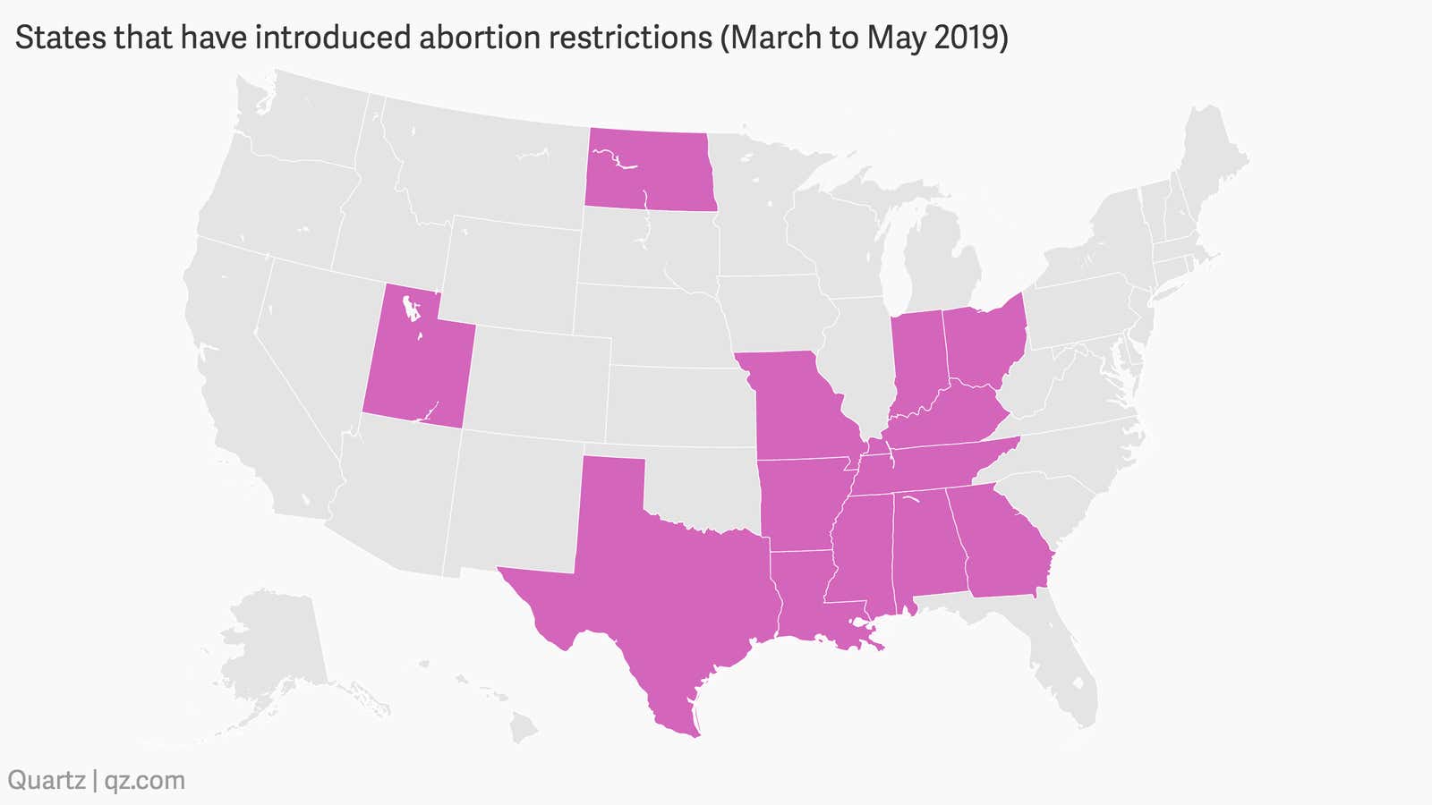 These are all the states that have adopted anti-abortion laws so far in 2019
