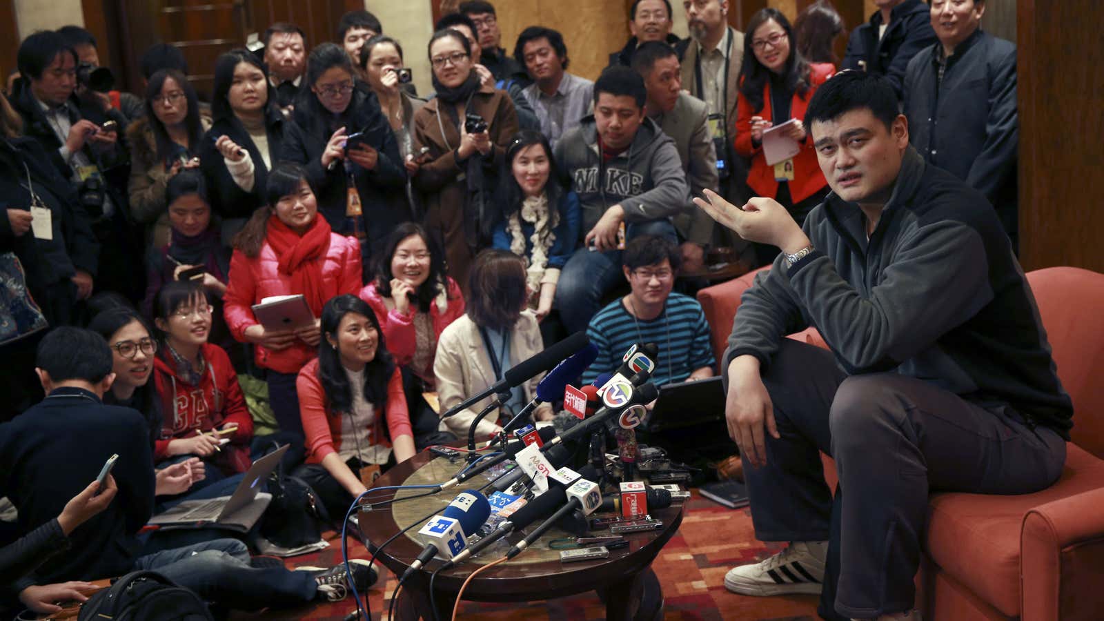 “Isn’t this great?” Basketball player Yao Ming at a government-run press conference.