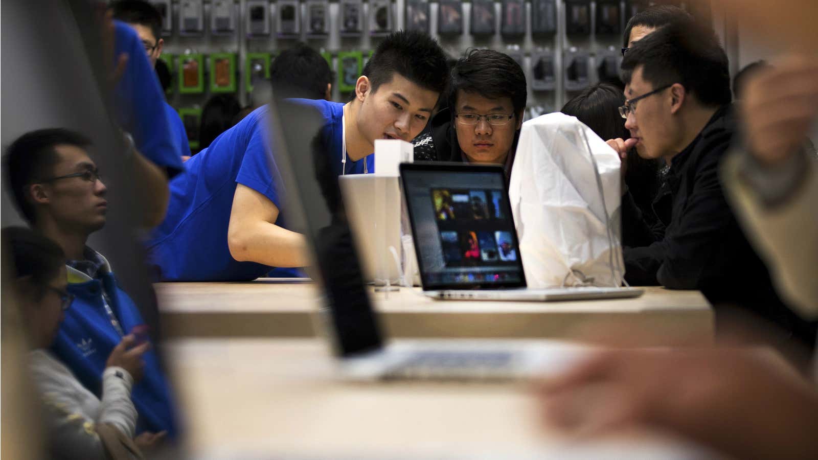Apple’s fifth retail store in mainland China opened this month.