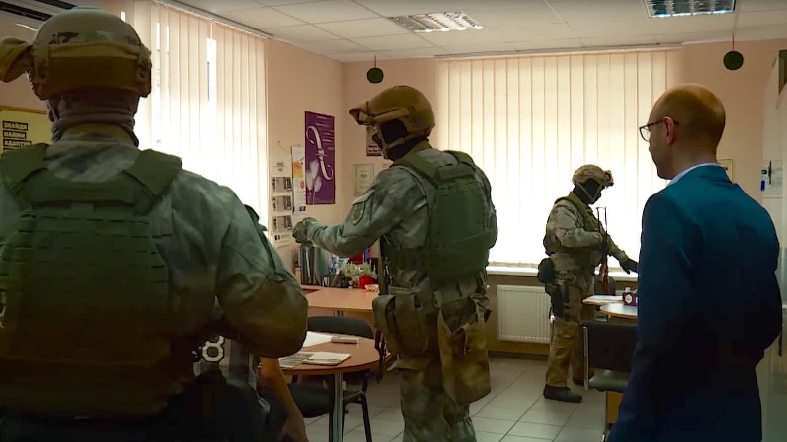 Ukrainian police raid a software company, seizing its servers