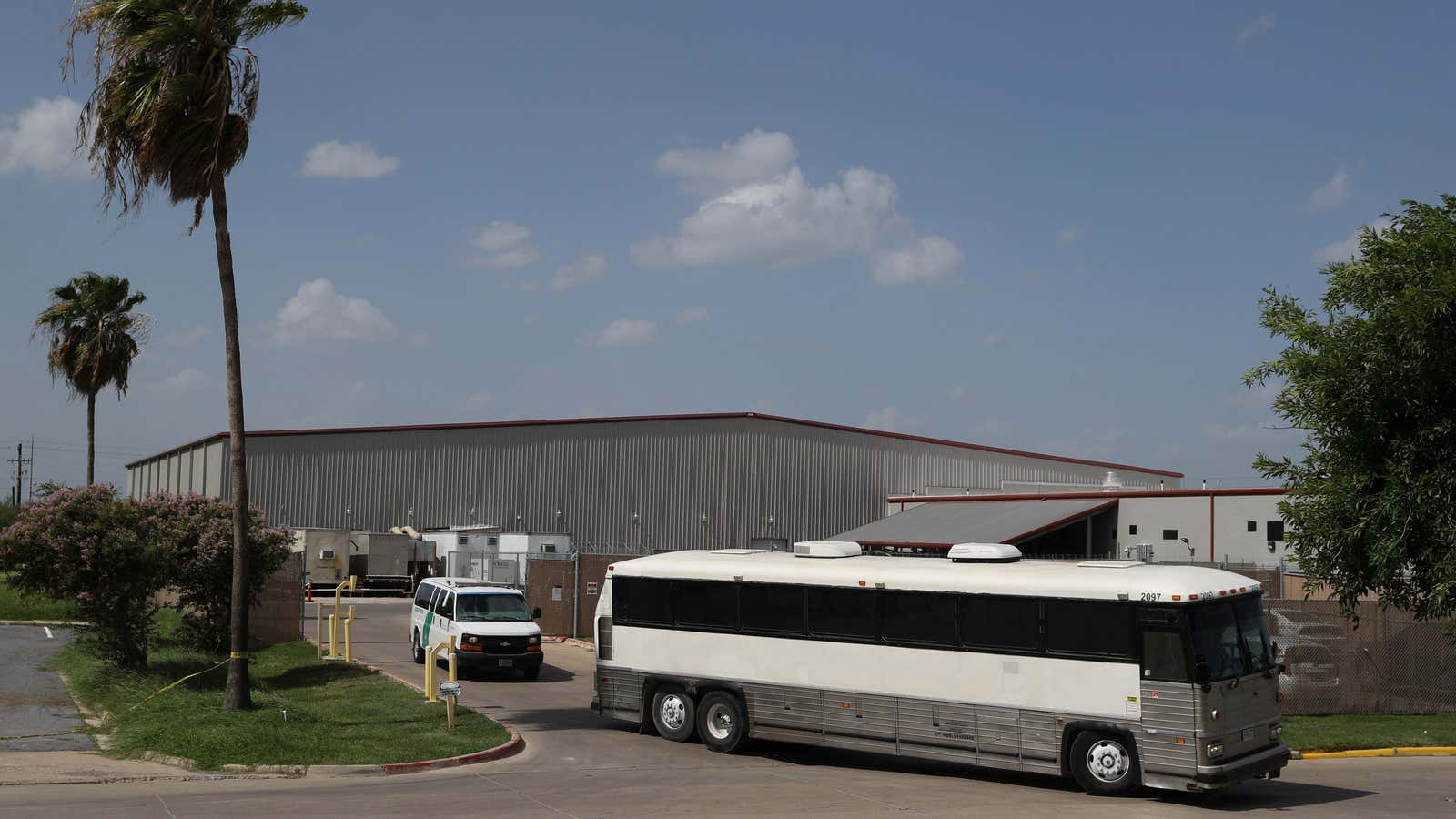 The US Border Patrols warehouse-turned-migrant-processing-center in McAllen, Texas
