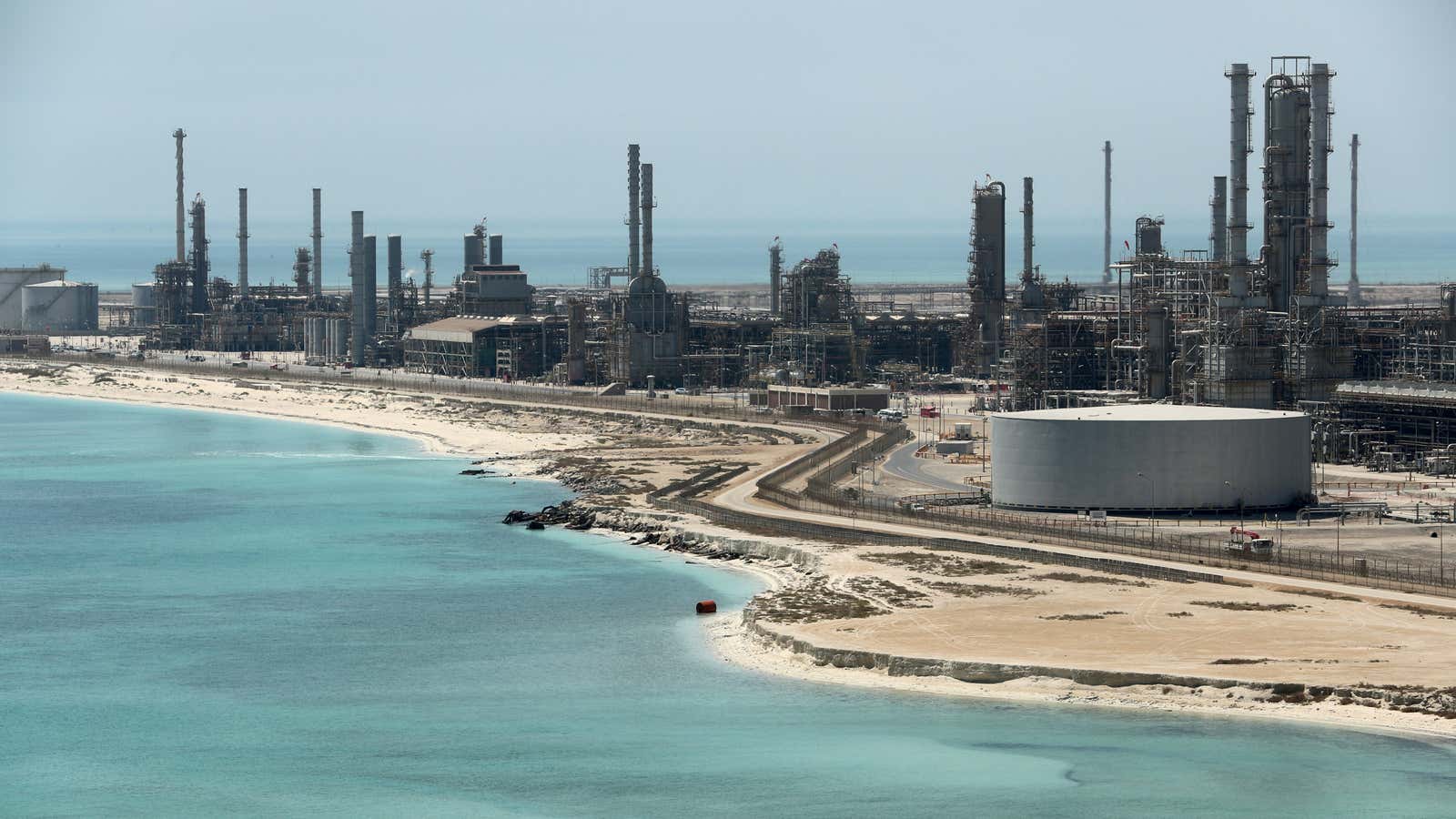 Saudi Aramco’s Ras Tanura oil refinery and oil terminal in Saudi Arabia.