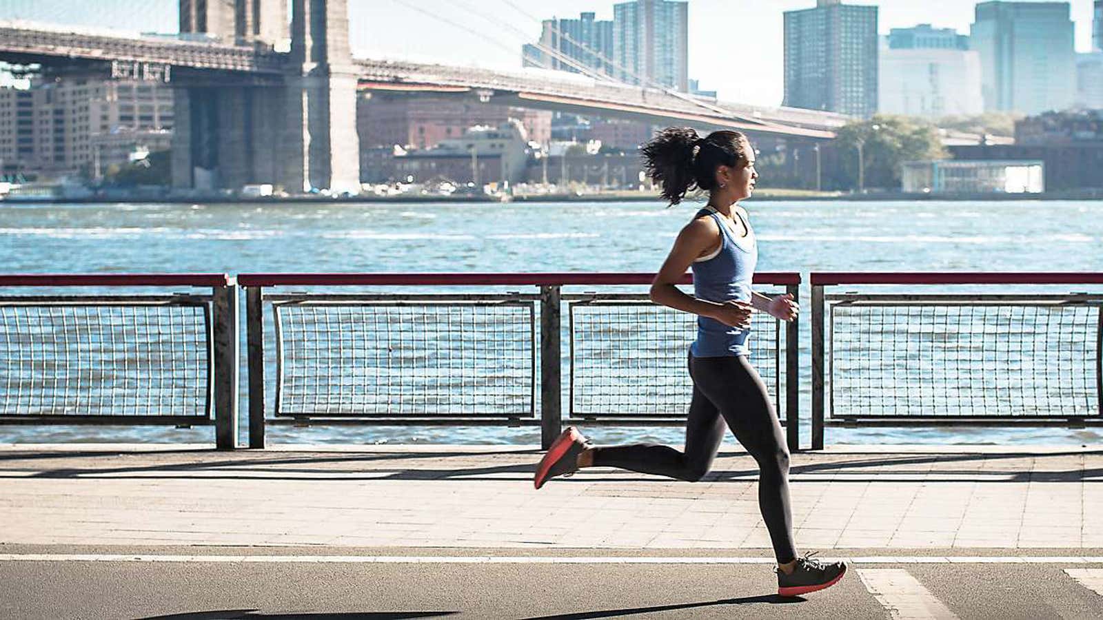 The path along the East River is one of New York City’s great running routes.