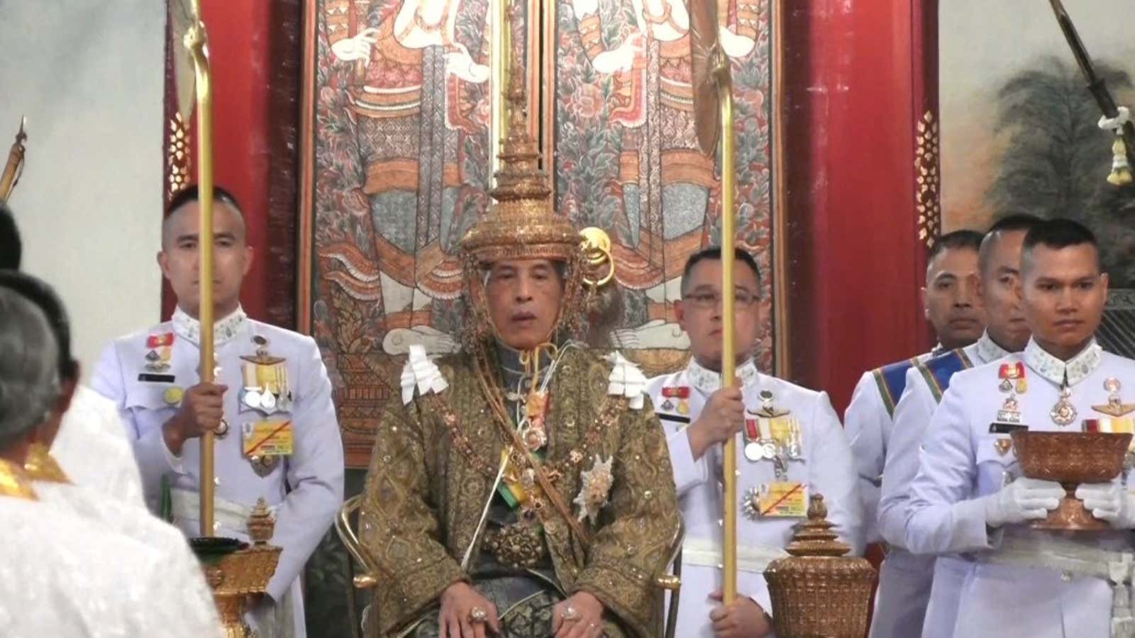 King Maha Vajiralongkorn was crowned on Saturday afternoon.