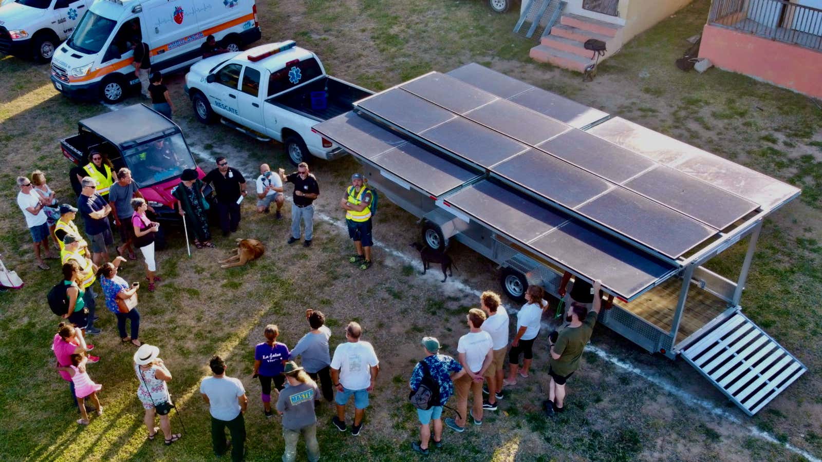 The Footprint Project deploys solar trailers to the sites of natural disasters. The group is on its way to New Orleans to provide electricity for the recovery from Hurricane Ida.