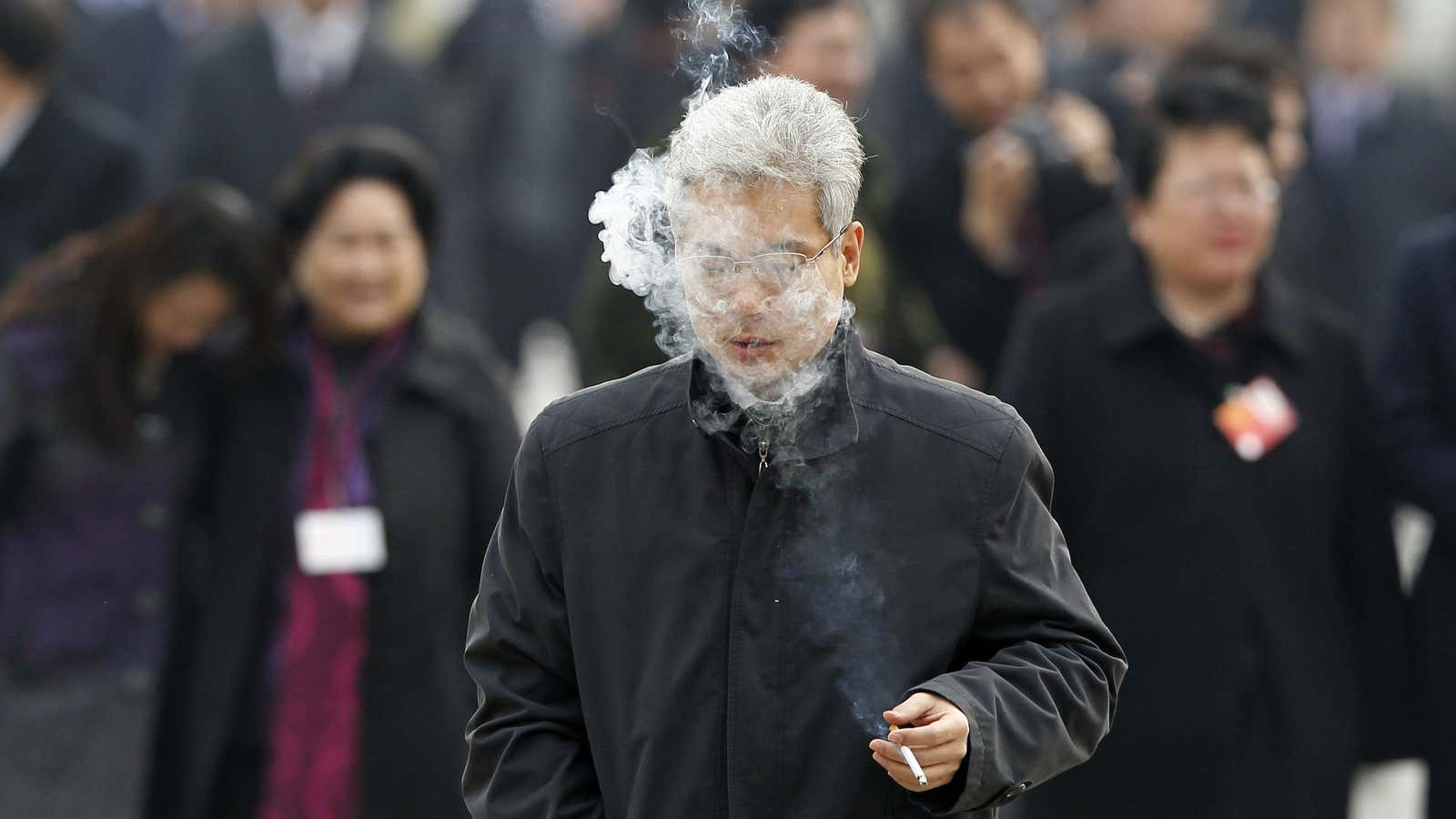 Some 320 million people in China enjoy filling their heads with smoke.