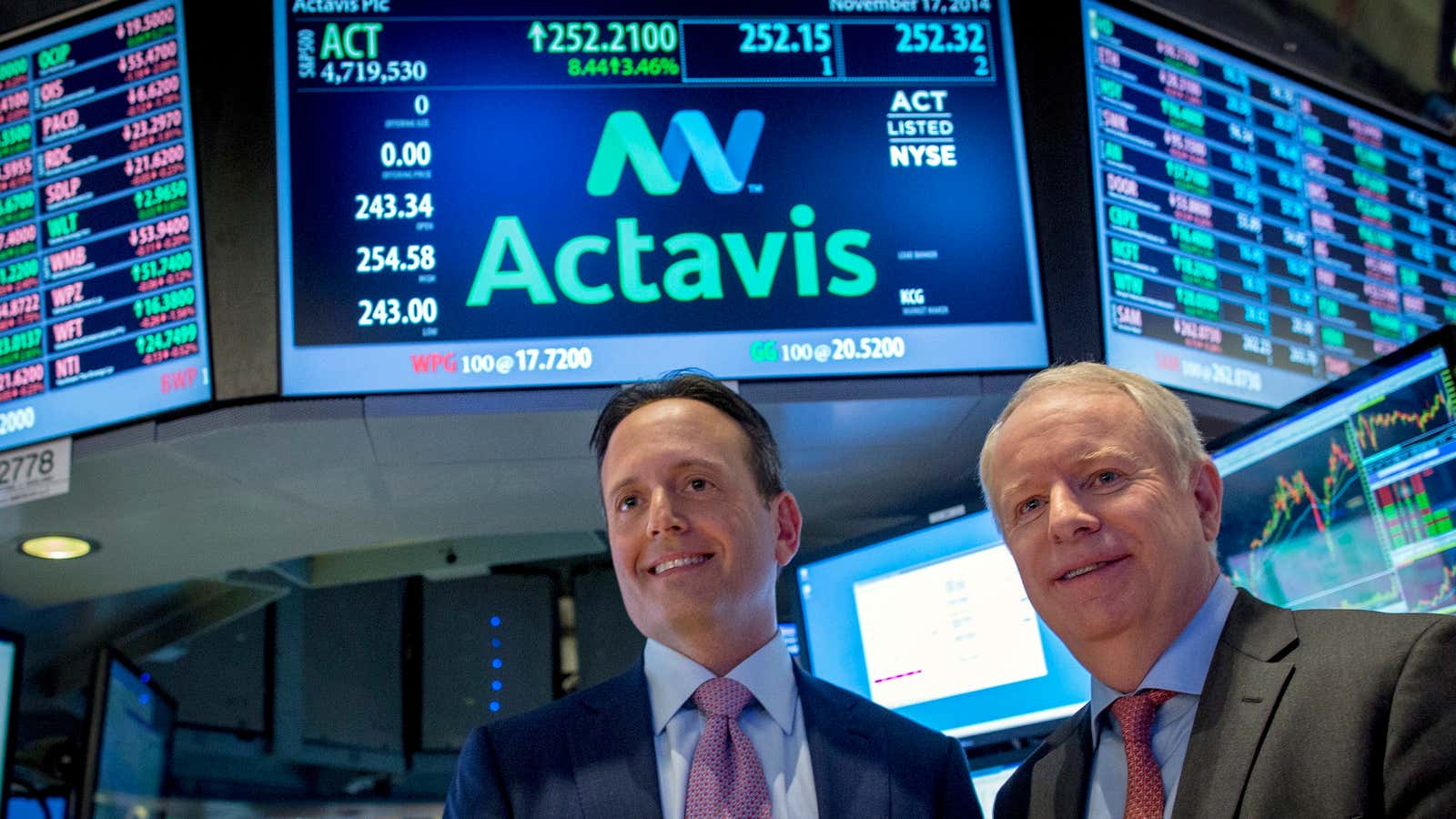 Brothers in Botox: Actavis CEO Brenton Saunders and Allergan CEO David Pyott.