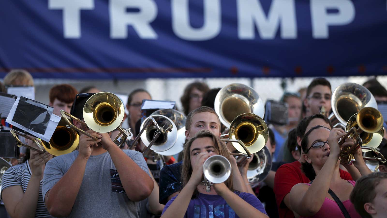 Marching bands may be happy with Trump, but professional artists aren’t.
