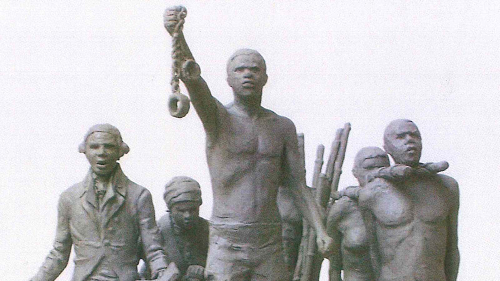 A statuette of a proposed memorial that has yet to find full funding.