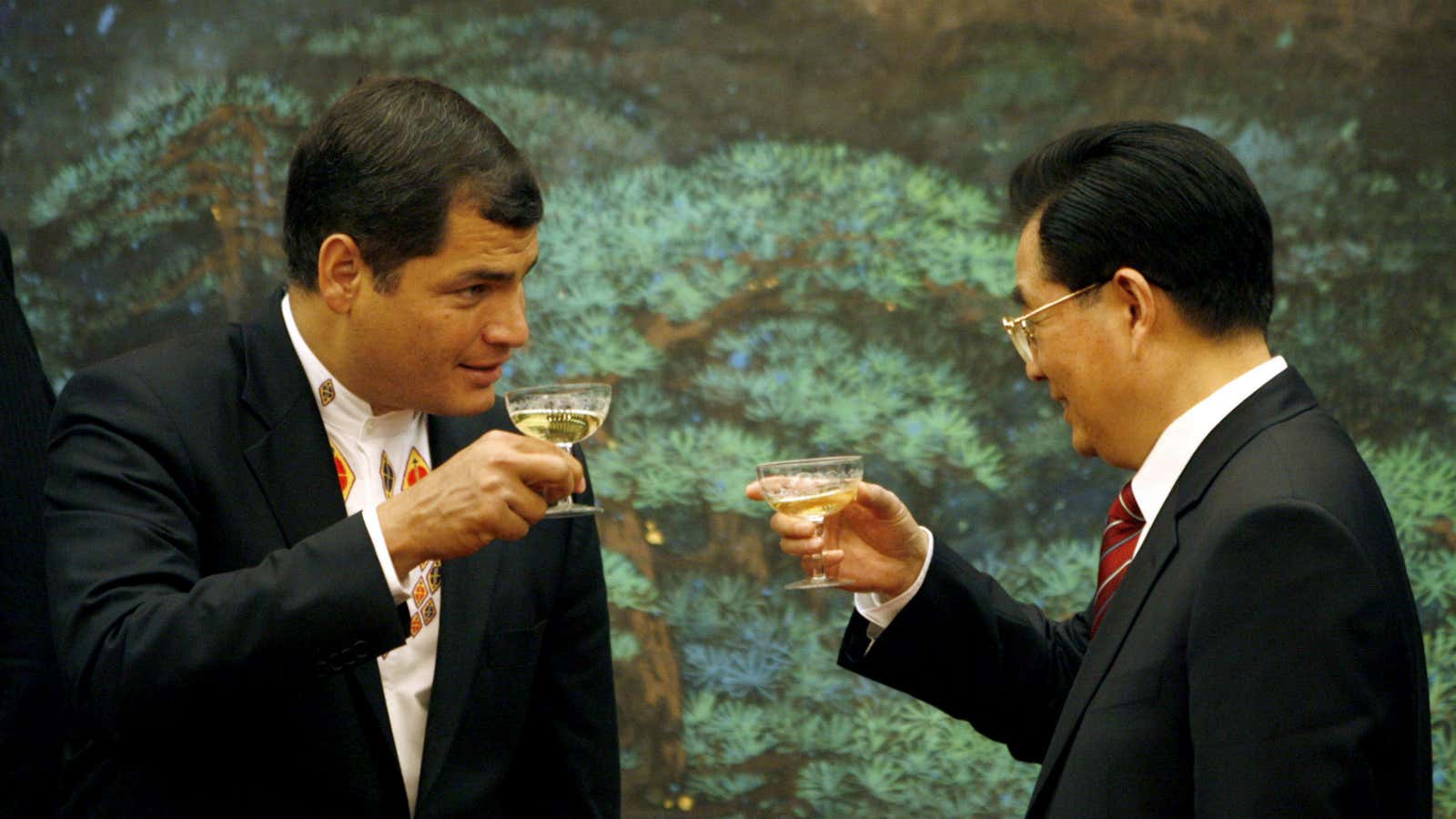 President Rafael Correa has been toasting Chinese leaders for years.