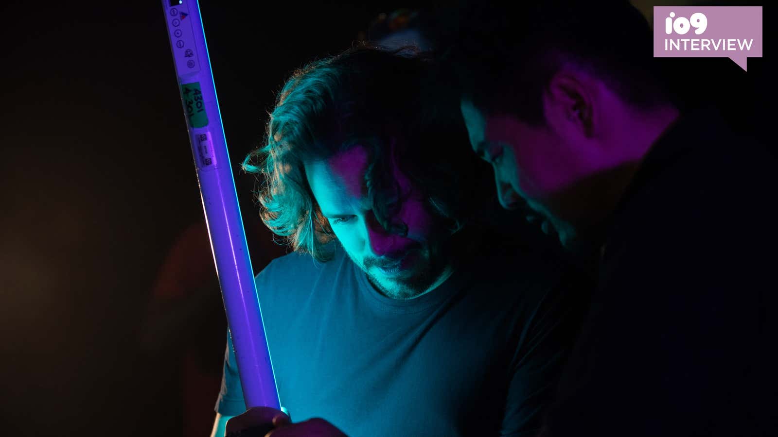 Edgar Wright on the neon infused set of Last Night In Soho (with DP Chung-hoon Chung)