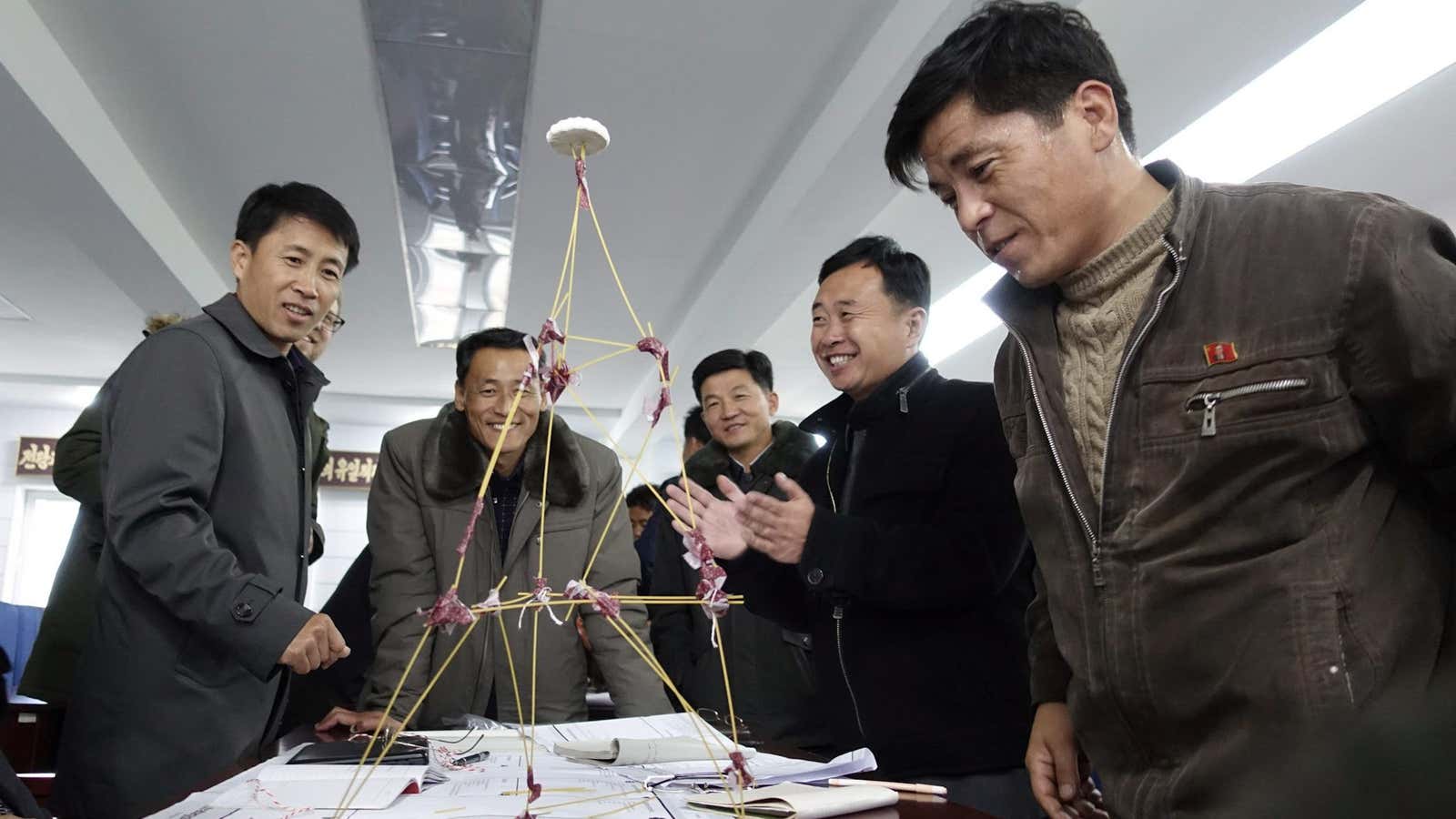 Team building in the DPRK.