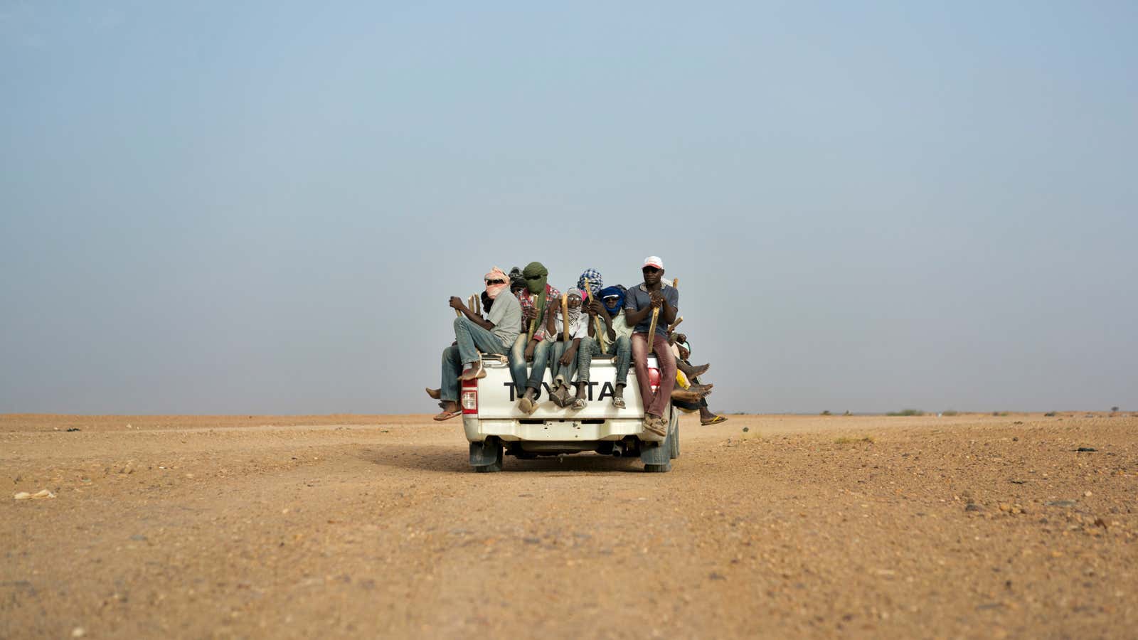 Migrants leaving Agadez, Niger, for northern Libya.