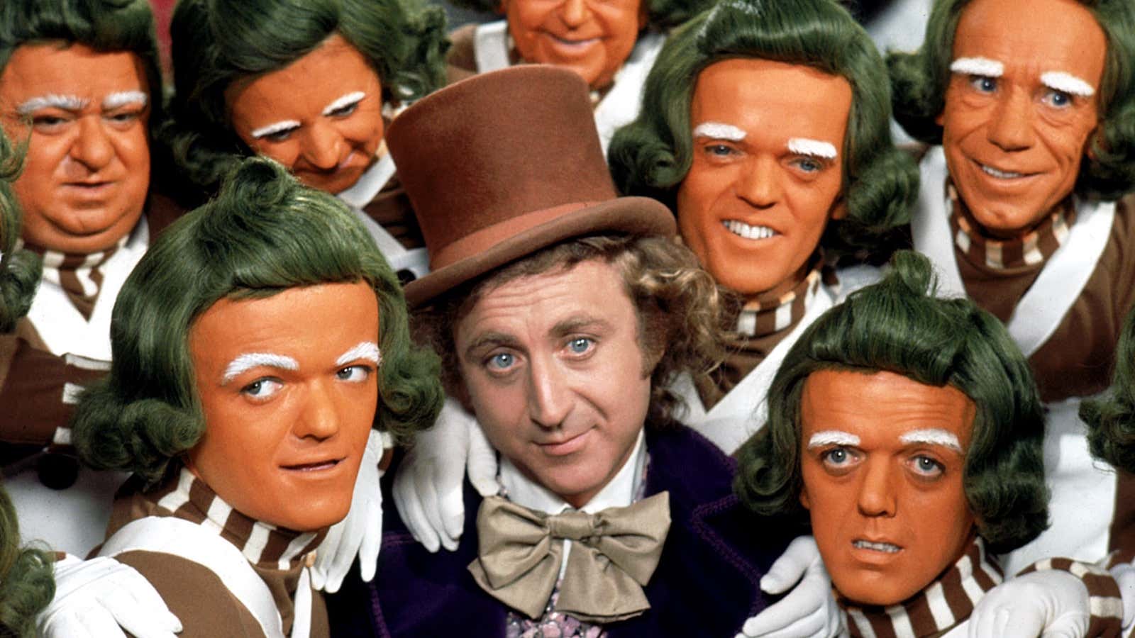 Gene Wilder plays Willy Wonka, one of Roald Dahl’s most famous characters.