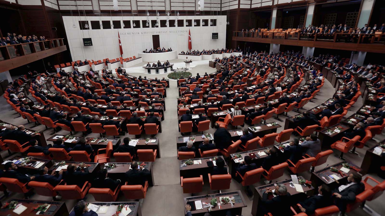 Turkish parliament—not the best napping spot.