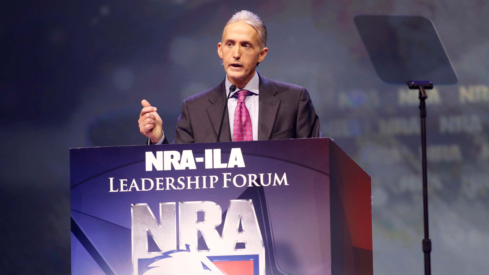 Gowdy speaks at an NRA convention in 2016.