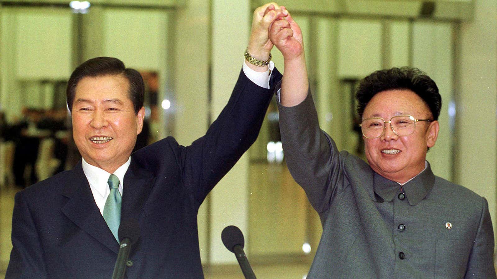 Kim Jong-il and his counterpart Kim Dae-jung gave peace a chance in 2000.