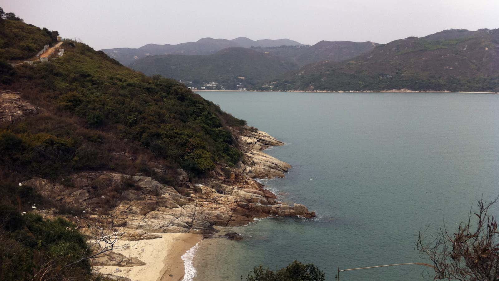 Pui O Bay on Lantau Island.