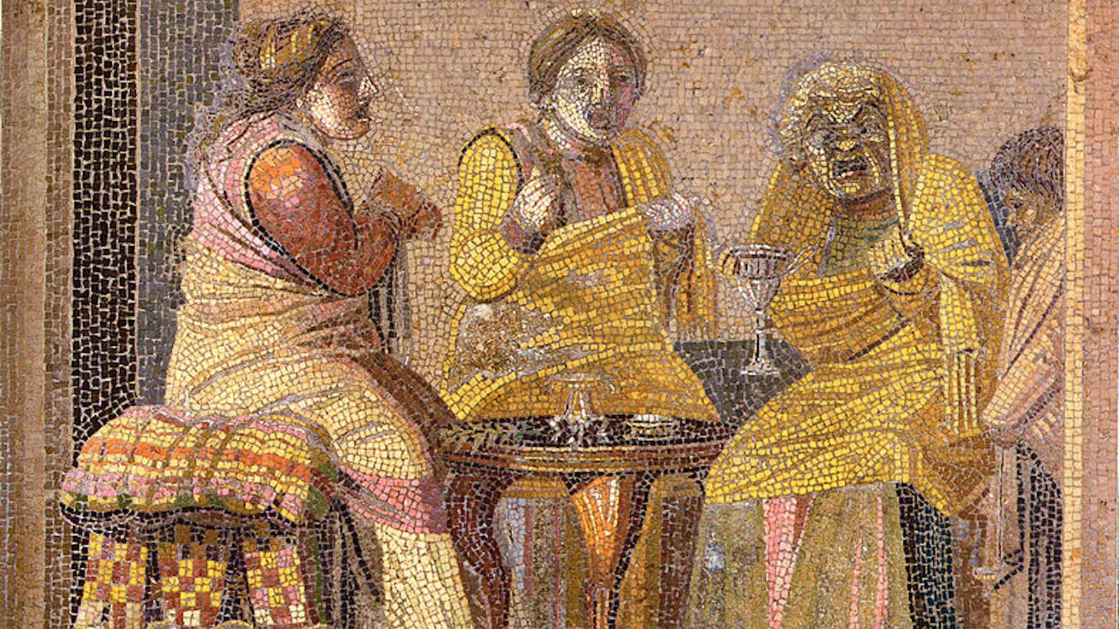 Women in Ancient Rome probably co-ruminating.