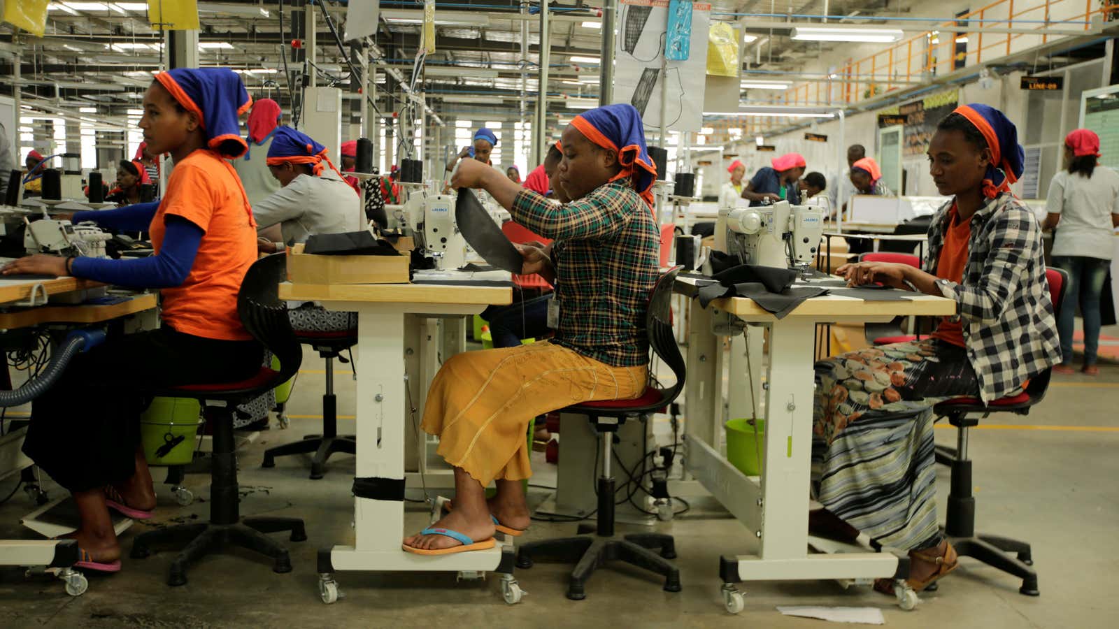 Inside the Indochine Apparel textile factory in Hawassa Industrial Park in Southern Nations, Nationalities and Peoples region, Ethiopia Nov. 17, 2017.