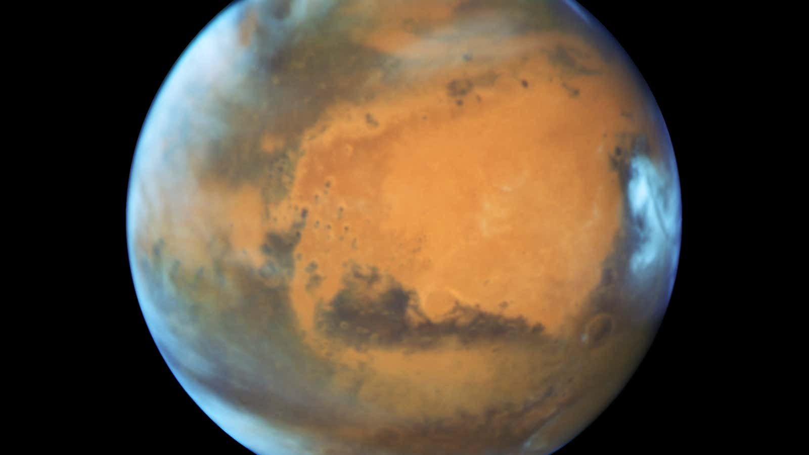 Mars, seen from the Hubble Space Telescope on May 12th.