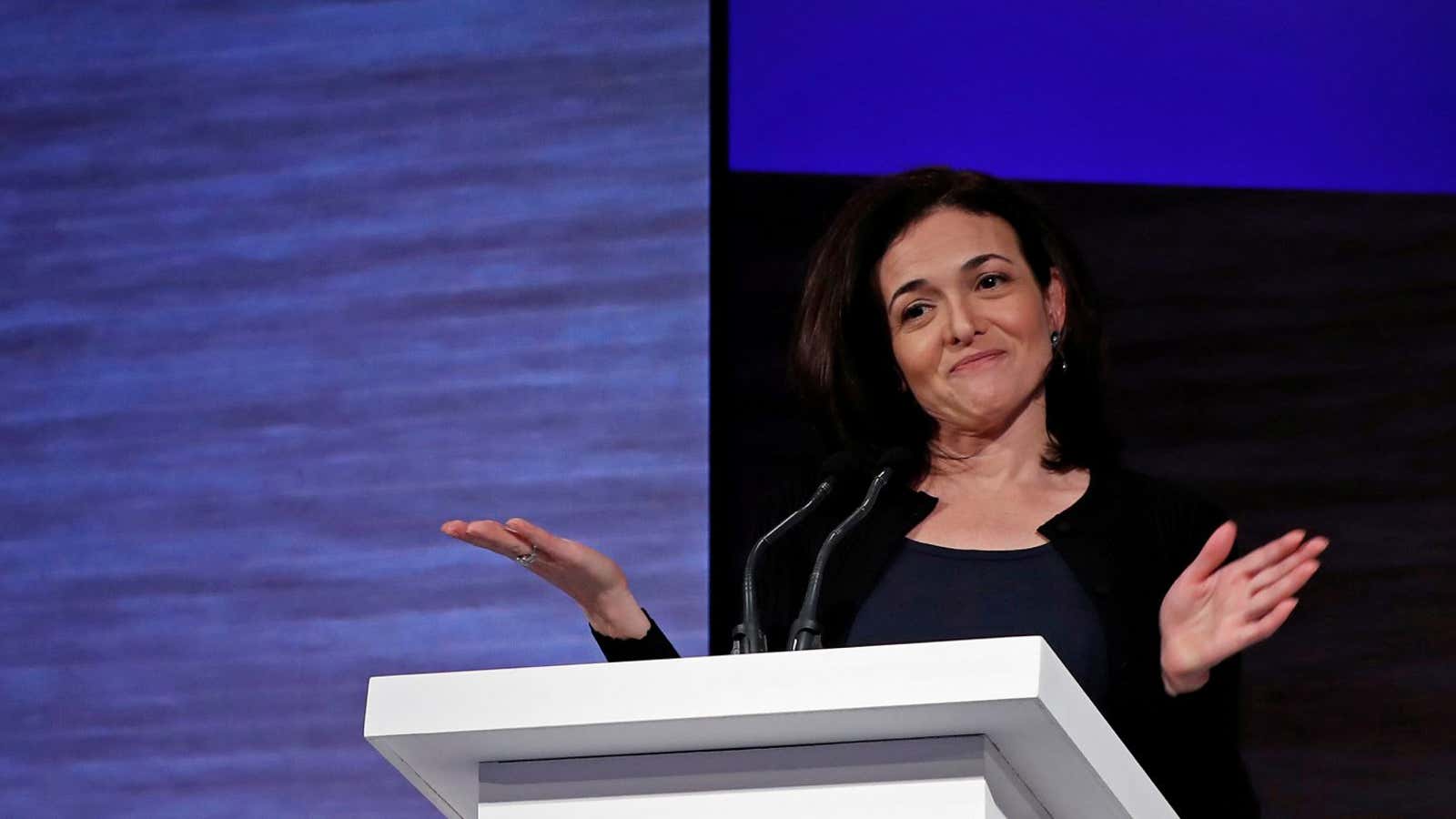 Facebook COO Sheryl Sandberg has advice for nervous men.