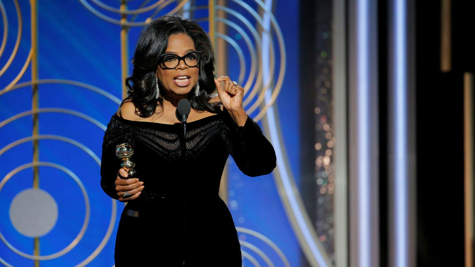 Oprah spoke for more than eight minutes without lying, attacking the free press, praising Vladamir Putin, or riffing on the size of her button.