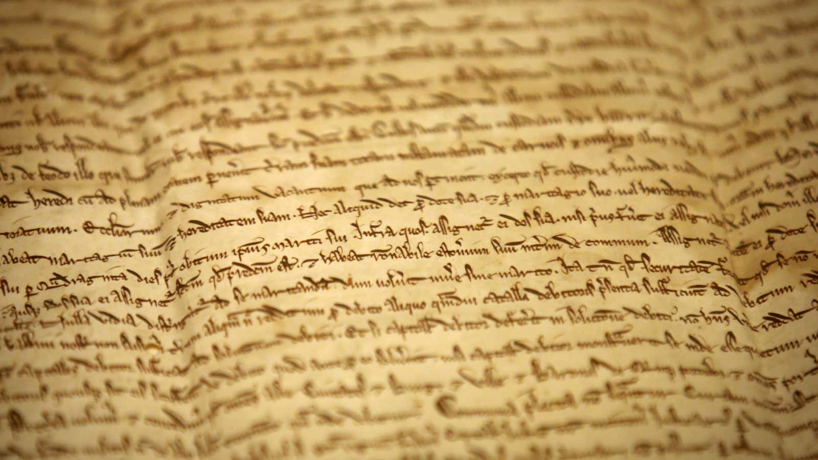 A copy of the 1217 version of the Magna Carta.