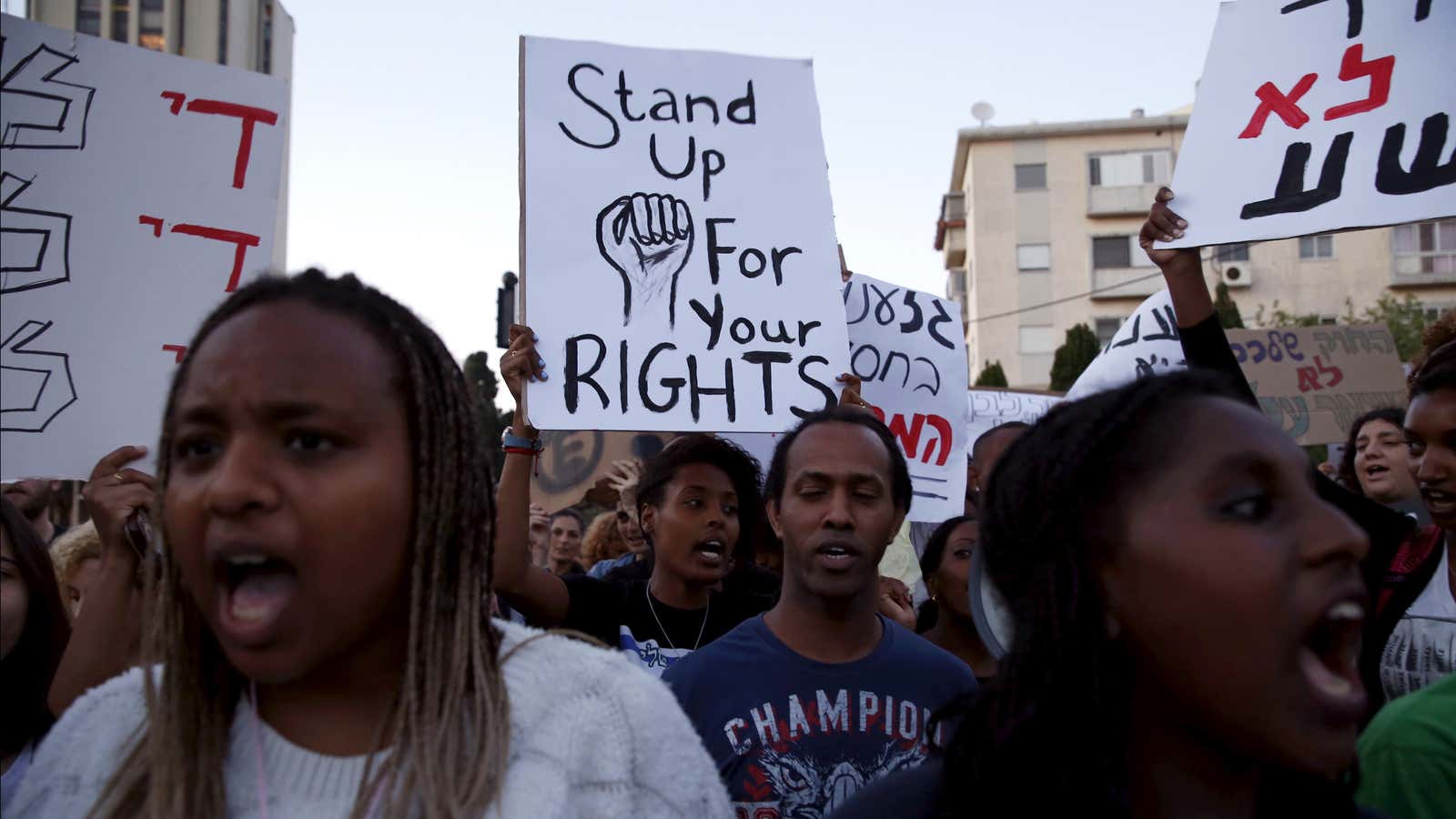 Ethiopian-Israelis protest police brutality and racism in 2015