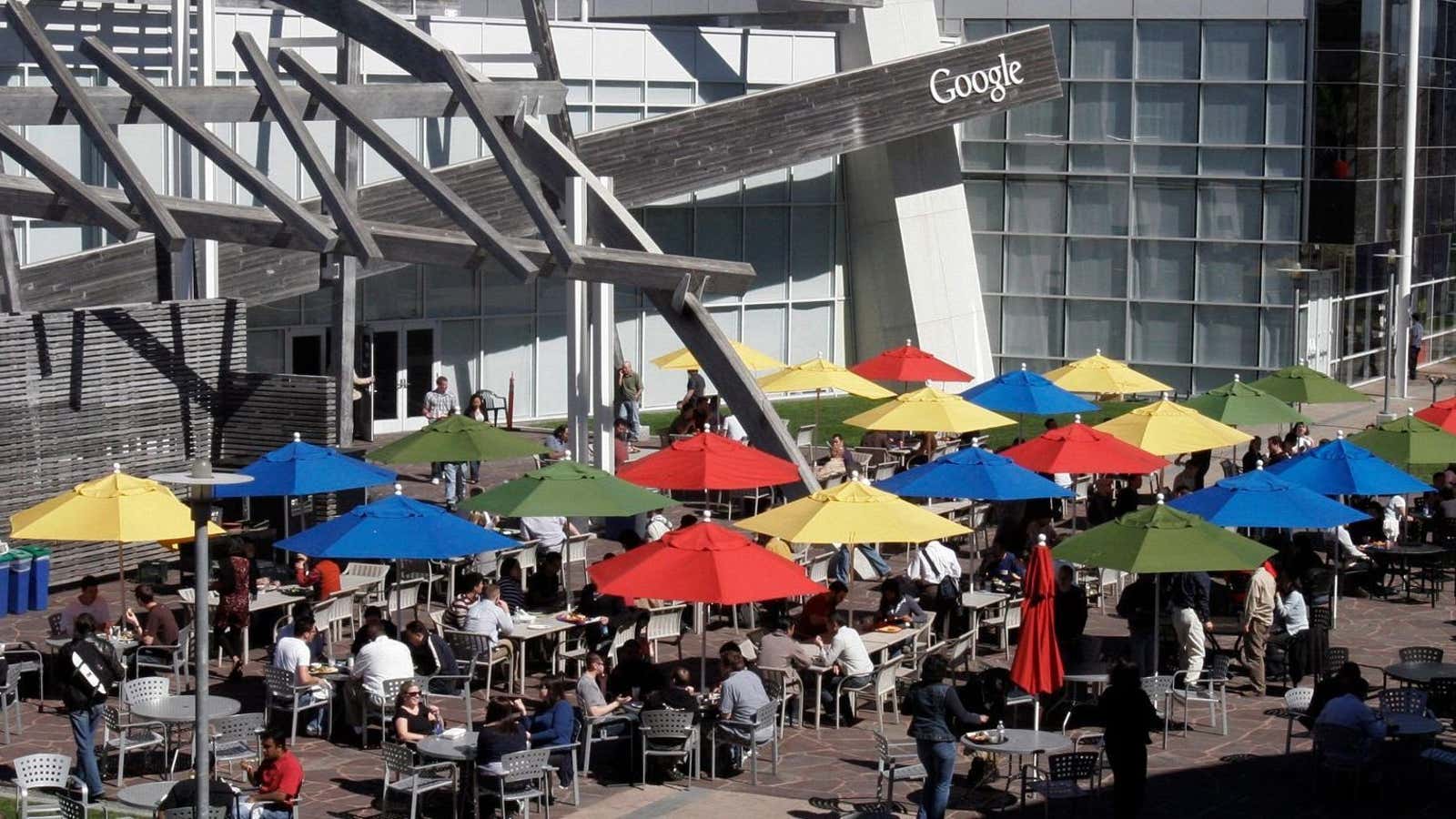 Google works hard to keep employees happy.