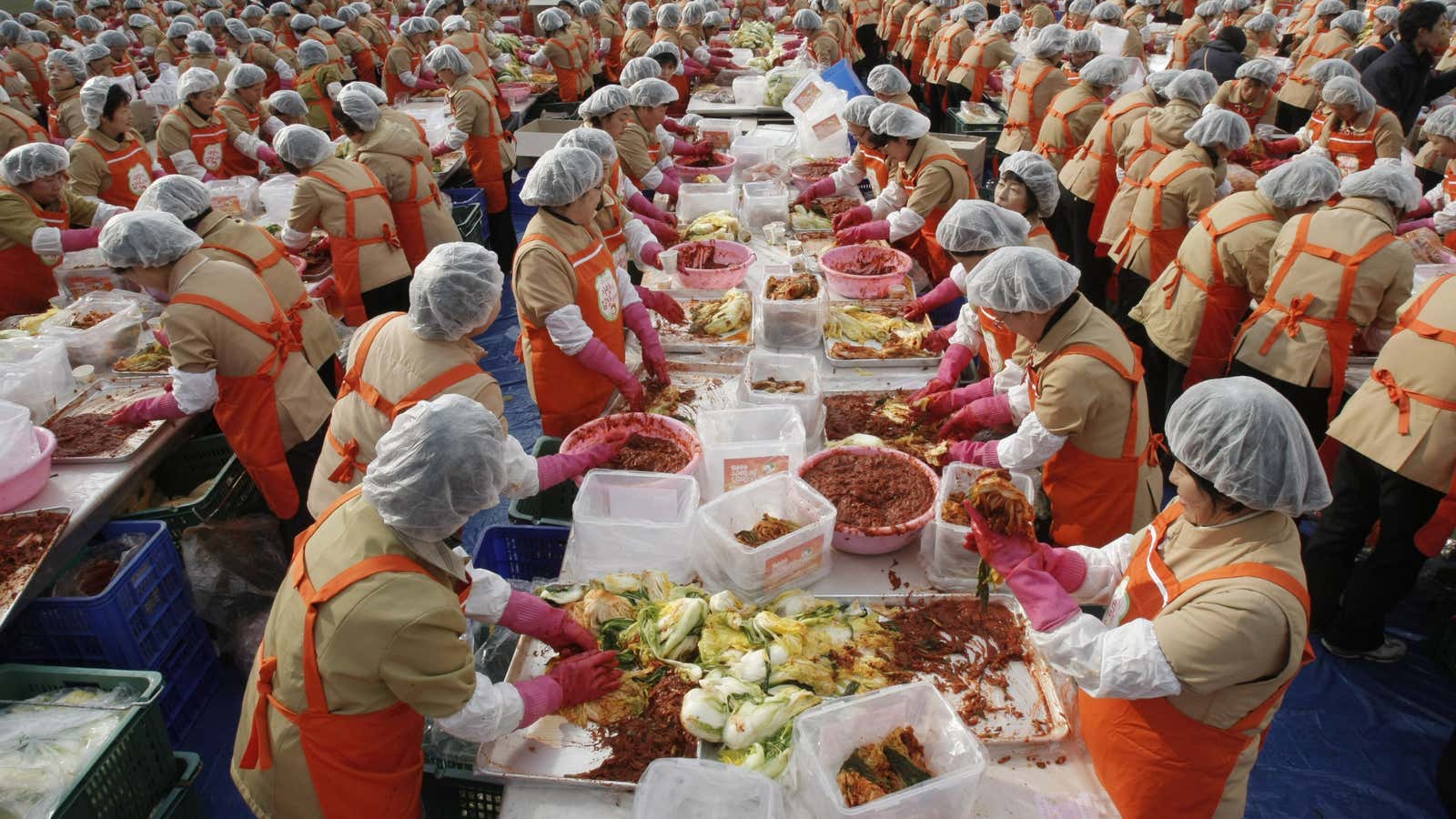 We’re not saying Korea isn’t still huddling up to churn out some serious kimchi.