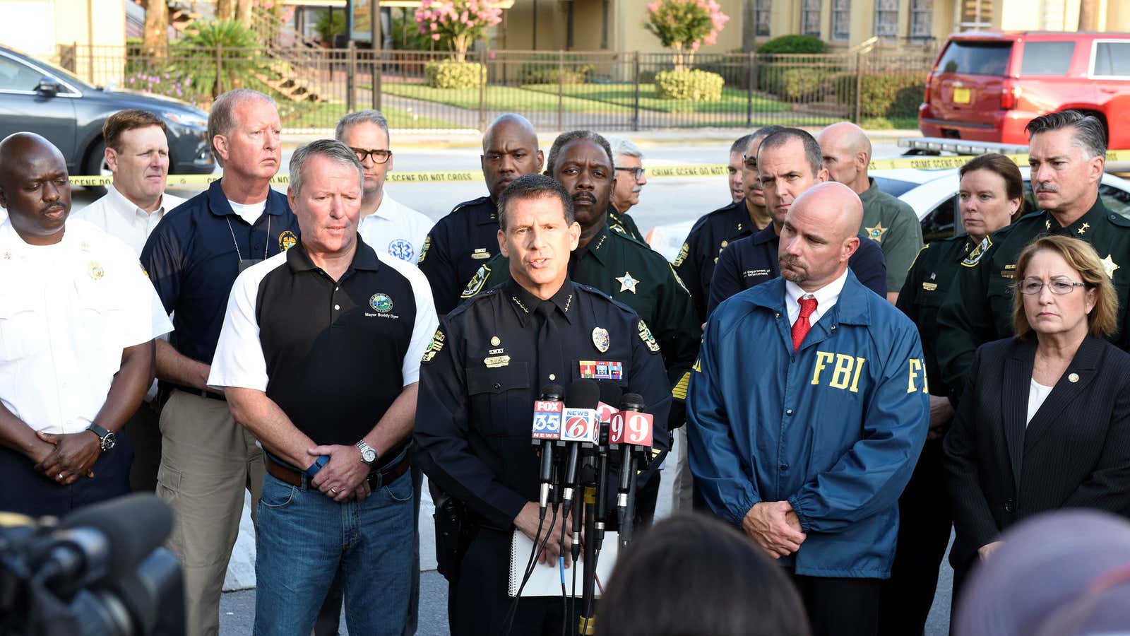 Orlando Police Chief John Mina and other city officials answer questions about the Pulse nightclub shooting.