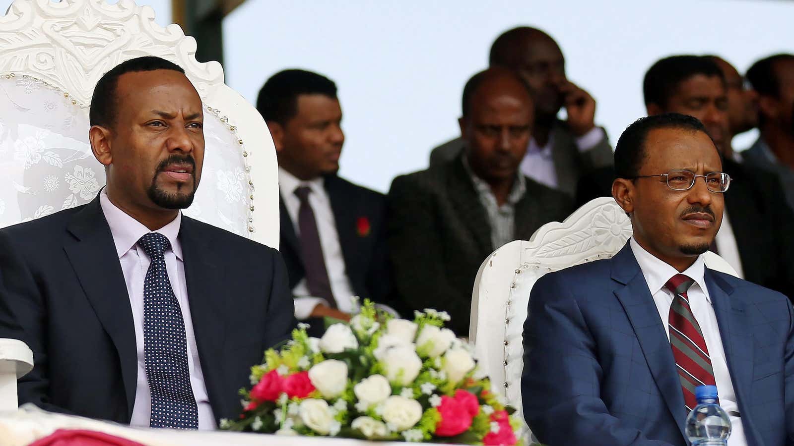 Et tu? Ethiopia’s prime minister Abiy Ahmed and, now former, defense minister Lemma Megersa back in April 2018.