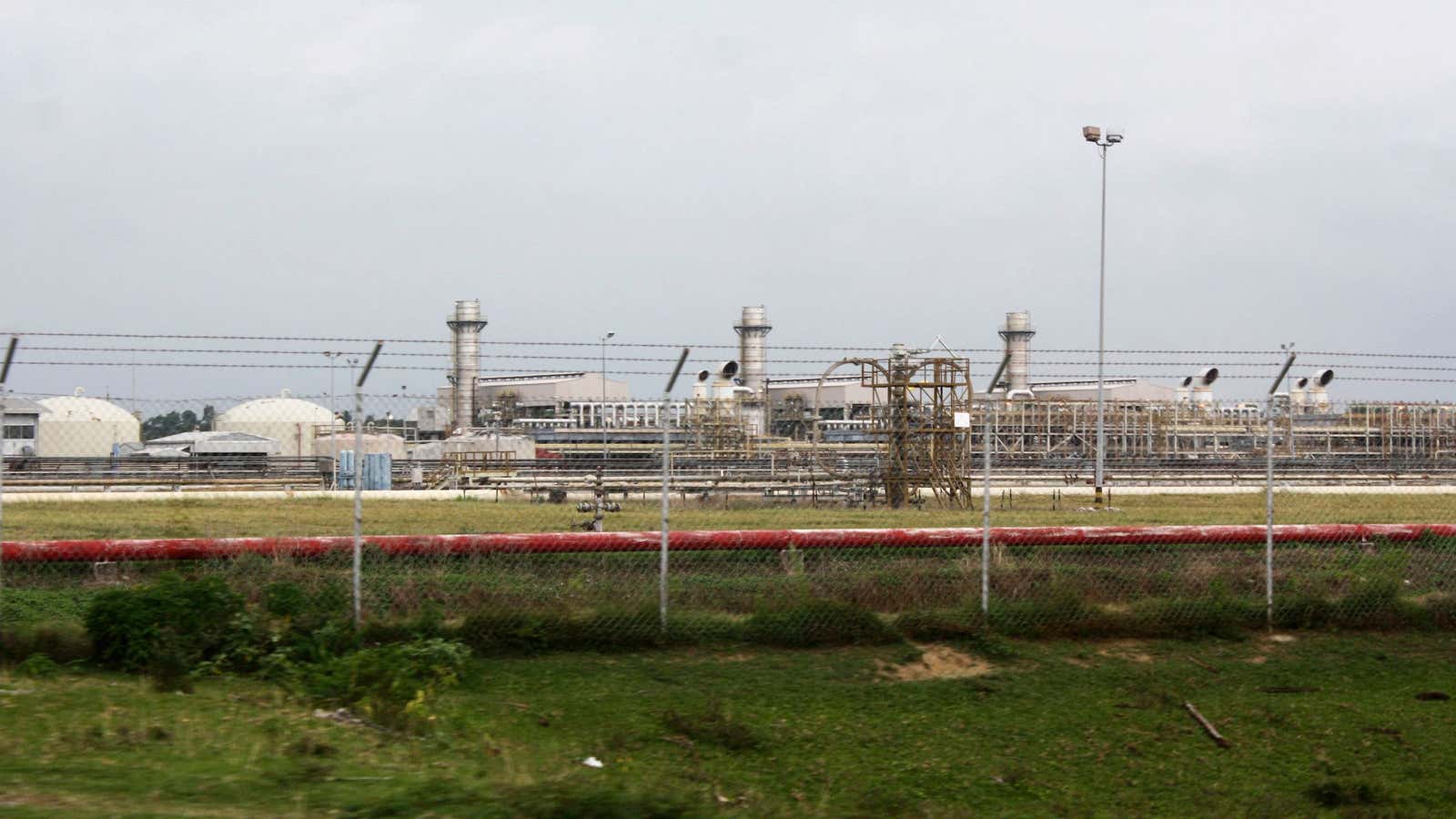 An oil refinery owned by ExxonMobil in Indonesia in 2013.